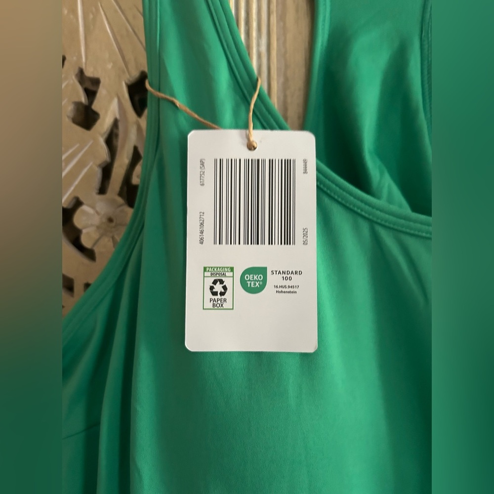 🆕🍋 Scoop-Neck Pleated Tennis Golf Workout Errands Dress Green New XL summer fun - Picture 6 of 10